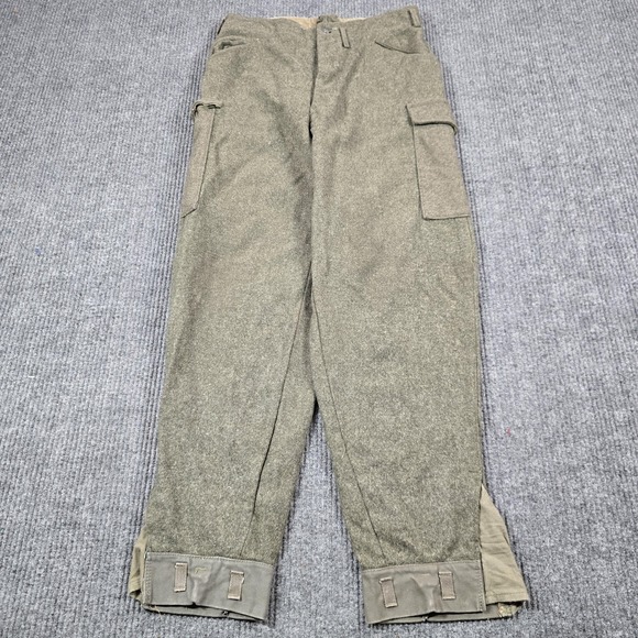 Vintage Swedish Army‎ Cargo Pants Mens 30x30 OD 1941 100 Trousers Military Wool